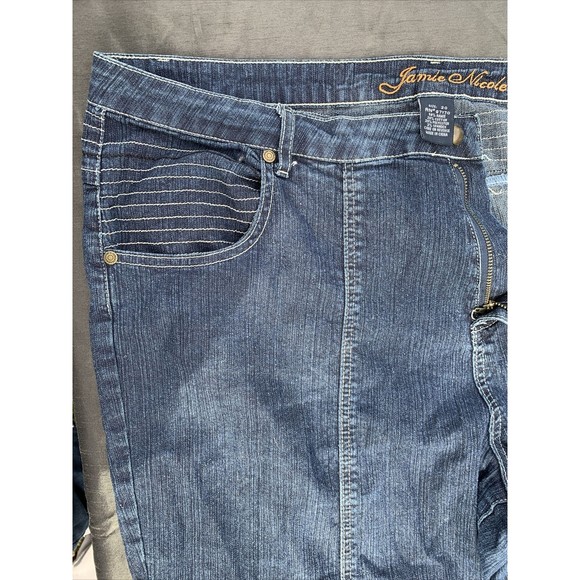 Jamie Nichole Women's Blue Denim Jeans Size 20 2-Pockets Dark Wash - Picture 5 of 10